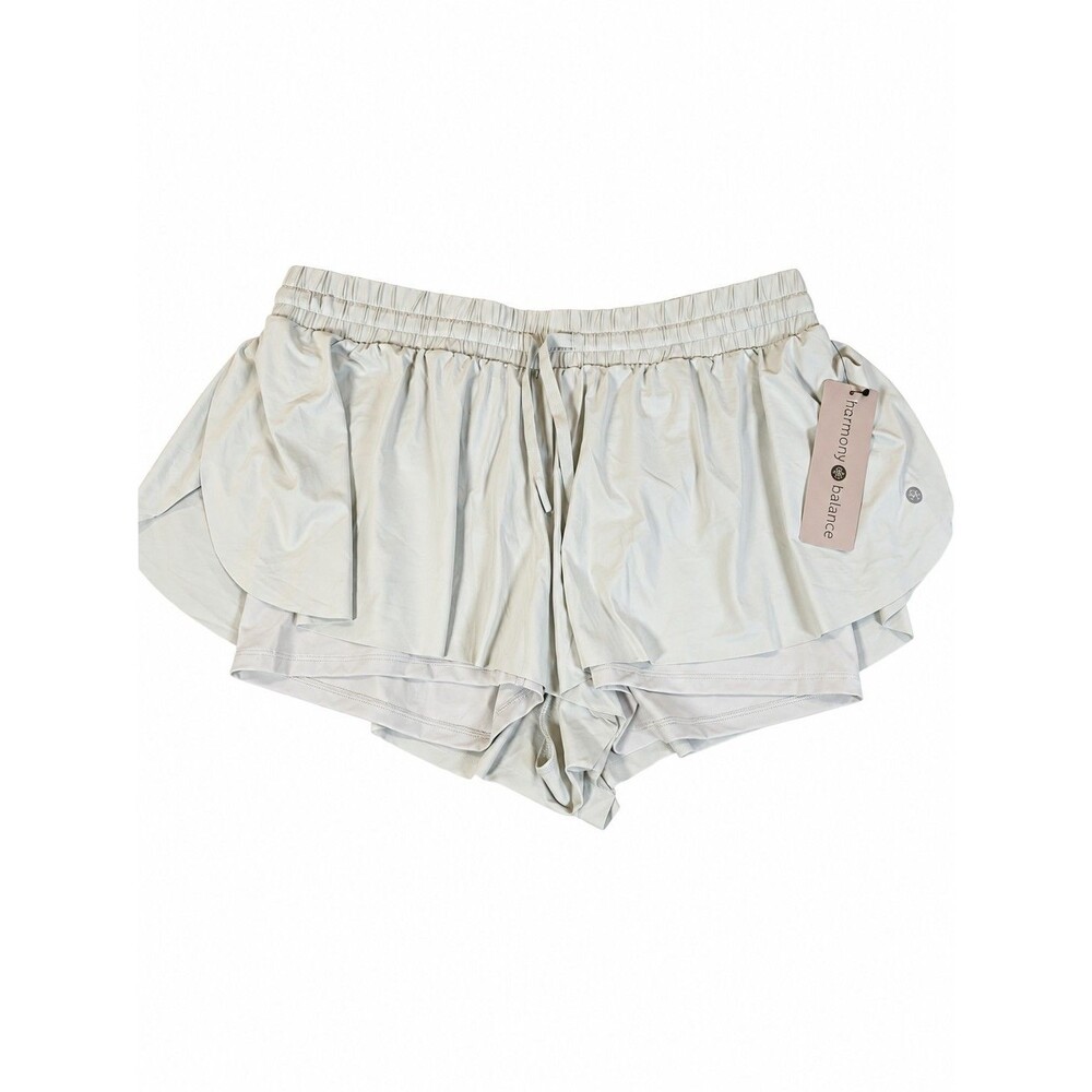 Harmony Balance NWT Layered Ruffle Running Shorts Size Large 4-Way Stretch